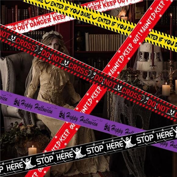 Halloween Decorations, Halloween Decor Outdoor Caution Tape Sign, 157 ft 7 kinds - Picture 6 of 8